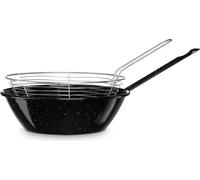 Briebe Levante poêle à frire avec panier induction 26cm acier émaillé, haut 3,8L feu noir