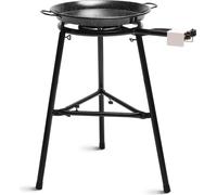 Set Paella Brûleur à Gaz 40-20cm +Poêle à Paella Émaillée 46cm +Support à 3 Pied Noir MEDIUM Briebe