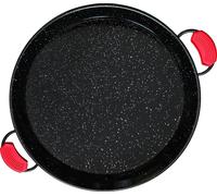 Poêle à Paella Valencienne Emaillée 38 cm,, PAN3, Emaillé Antiadhésif, Noir