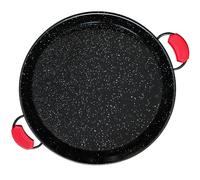 briebe Poêle à Paella Valencienne Émaillée 55 cm, Acier Émaillé Antiadhésif, 16 Portions de Paella Adaptées au Gaz, au Four