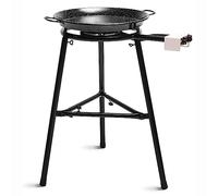 Set Paella Brûleur à Gaz 40-20cm +Poêle à Paella Émaillée 46cm +Support à 3 Pied Noir MEDIUM Briebe