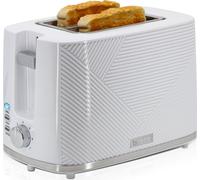 Briebe TA1169WHT Grille-pain Elegance 2 fentes larges avec support à petits pains, 7 niveaux de grillage Blanc