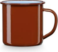 Briebe Terra Camping Tasse 8 cm Tasse à café émaillée 0,40 ml, pique-nique Voyage Vintage Marron
