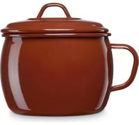 Briebe Terra Casserole Acier émaillé 14 cm avec couvercle, 2 L induction Vintage Braun