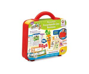 Briefcase éducative LISCIANIGIOCHI CAROTINA Animal Encyclopedia à quiz avec bureau portable