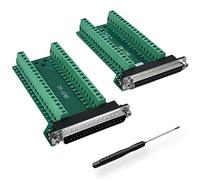 BRIEFCEC DB37 Adaptateur D-SUB RS-232 RS485 série vers module de signal de bornier sans soudure à 37 broches avec tampon isolant (1 fiche mâle + 1 femelle)