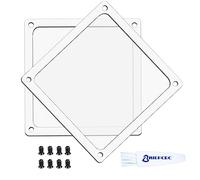 BRIEFCEC Filtre Ventilateur PC Grille Ventilation Filtre anti Poussière PC, 120mm Magnétique PVC Cadre pour PC Grille Ventilateur/Alimentations/Modems/Routeurs(NYLON, 120 * 120mm, 2Pièces, Blanc)