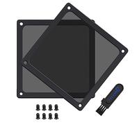 BRIEFCEC Filtre Ventilateur PC Grille Ventilation Filtre anti Poussière PC, 120mm Magnétique PVC Cadre pour PC Grille Ventilateur/Alimentations/Modems/Routeurs(NYLON, 120 * 120mm, 2Pièces, Noir)