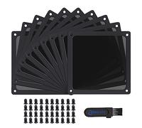 BRIEFCEC Filtre Ventilateur PC Grille Ventilation Filtre anti Poussière PC, 120mm Magnétique PVC Cadre pour PC Grille Ventilateur/Alimentations/Modems/Routeurs(NYLON, 120 * 120mm, 10Pièces, Noir)