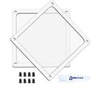 BRIEFCEC Filtre Ventilateur PC Grille Ventilation Filtre anti Poussière PC, 140mm Magnétique PVC Cadre pour PC Grille Ventilateur/Alimentations/Modems/Routeurs(NYLON, 140 * 140mm, 2Pièces, Blanc)