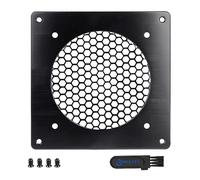 BRIEFCEC Grille de ventilation 120 mm en maille pour PC, ordinateur, armoire électronique, comprend également des accessoires pour l'installation d'un ventilateur de 120 mm (1 lot)