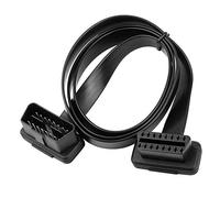 BRIEFCEC OBD II Câble d’extension mâle à femelle, Full Bin Full Core 16PIN Slim, 95cm L, câble de diagnostic OBD, pour connecteurs de lecteur de codes-barres OBD2 automobiles