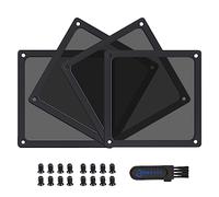 BRIEFCEC Ventilateur PC Filtre Grille Ventilation Filtre anti Poussière PC, 120mm Magnétique PVC Cadre pour PC Grille Ventilateur/Alimentations/Modems/Routeurs(NYLON, 120 * 120mm, 4Pièces, Noir)