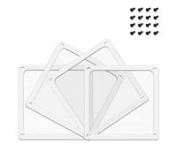 BRIEFCEC Ventilateur PC Filtre Grille Ventilation Filtre anti Poussière PC, 140mm Magnétique PVC Cadre pour PC Grille Ventilateur/Alimentations/Modems/Routeurs(NYLON, 140 * 140mm, 4Pièces, Blanc)