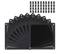 BRIEFCEC Ventilateur PC Filtre Grille Ventilation Filtre anti Poussière PC, 140mm Magnétique PVC Cadre pour PC Grille Ventilateur/Alimentations/Modems/Routeurs(NYLON, 140 * 140mm, 10Pièces, Noir)