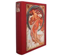 Briefmarken-Einsteckbücher im Großformat, Einband Optik ""Vintage"", rot