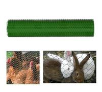 BRIEFNESS Grillage métallique pour poules, lapins, animaux - En acier galvanisé revêtu de PVC - Rouleau de filet de jardin (0,5 m x 25 m) - Taille du trou : 25 mm - Vert