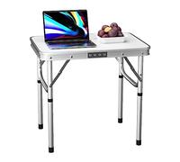 BRIEFNESS Table de Camping Pliante Portable, 2ft Small Lightweight 2 Adjustable Height for Outdoor Picnic Camping Dining Table