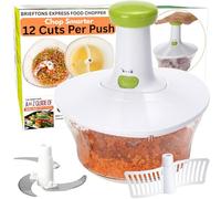 Brieftons Hachoir manuel Express : 6.8 tasses, hachoir manuel pour légumes, fruits, herbes, ail, oignon, salsa, salade, pesto, houmous, coleslaw, cuisine indienne