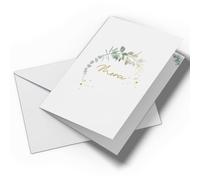 Briefzauber 10 cartes de remerciement avec enveloppes | Cartes merci pour mariage, communion, baptême, etc. | Set de 10 cartes pliées avec ou sans texte (Cercle - sans texte)