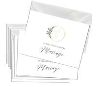 Briefzauber 12x cartes d’invitation + 12x enveloppes | Set DIN A6 avec texte à trous - enveloppe faire part | Différents motifs (Mariage - Minimal)