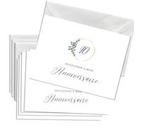 Briefzauber Carte d’invitation anniversaire 40 ans | Lot de 12 cartes & 12 enveloppes | Set DIN A6 avec texte à trous |Decoration anniversaire jubilé - différentes variantes (40 ans - Minim)