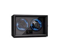 Klarstein Remontoir de montres Brienz 2 2 montres 4 modes aspect bois éclairage Noir