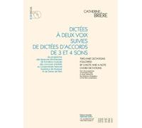 Briere: dictees a deux voix suivies de dictees d'accords de 3 et 4 sons (cahier avec 2 cd) le cahier