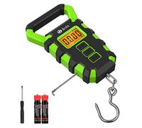 Brifit Balance de Pêche Numérique 50 KG, Balance à Bagages Electronique avec Ruban à Mesurer, Balance de Pêche à Main Numérique, Balances Electroniques avec Ecran LCD Rétroéclairé - Vert