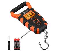 Brifit Balance de pêche numérique, balance électronique avec règle, balance de pêche numérique avec crochet de suspension avec ruban à mesurer, balance numérique pour bagages avec écran LCD