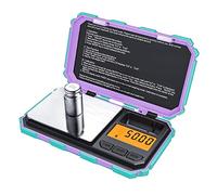 Brifit Balance de Précision, 200g/0.01g, 50g de Poids D'étalonnage, Balance de Precision 0.01g, Balance de Poche avec Écran LCD, avec Fonction de Tare,Acier Inoxydable (Batterie Incluse,Menthe Verte)