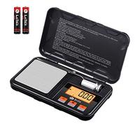 Brifit Balance de Précision, 200g/0.01g, 50g de Poids D'étalonnage, Balance de Précision 0.01g, Balance Numérique Portable avec Affichage LCD avec Un Poids D'étalonnage Pincettes (Batterie Incluse)