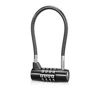 Brifit Cadenas Code 4 Chiffres Upgraded, Cadena à Anse Longue, Cadenas Exterieur avec Code, Étanche, Cadena à Combinaison Câble pour Casier de Gymnase, Vélo, Cabane