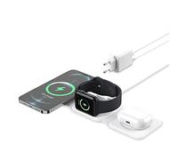 Brifit Chargeur Induction Chargeur sans Fil 3 en 1 Universel Qi Pliable Rapide Station de Charge pour Phone Magnétique 15W pour Phone 17/16/15/14/13/12/AirPods/iWatch/S22/S21/Z Flip/Z Fold