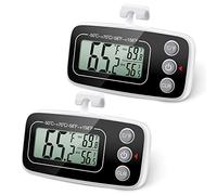 Brifit Thermometre Frigo, Mini Digital LCD Thermomètre de Réfrigérateur Congelateur, Ecart de Température -50 à 70°C avec Crochet, Enregistrement Max Min, Écran LCD Facile à Lire, ℃ /℉ Conversion