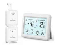 Brifit Thermomètre Frigo, Thermometre Congelateur avec 2 Capteurs, Thermometre Réfrigérateur avec Fonction Alarme et MIN/MAX, ℃/℉, Thermomètre Connecté Alarme Congélateur pour Cuisine, Maison, Bars