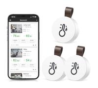 Brifit Thermomètre Hygromètre Bluetooth, Mini Thermometre Interieur avec Stockage de Données, App, Capteur Humidité Température, Thermometre Chambre, Thermomètre Connecté pour Maison, Bureau, 3PCS