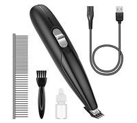 Brifit Tondeuse Chien, Tondeuses Electriques Professionnelle Charge Rapide, Faible Bruit Tondeuse Animaux Rechargeable sans Fil, Tondeuse Chat pour Animal Face Patte Oreille, Kit Toilettage Chien-Noir
