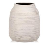 Briful Grand vase en céramique de 21,1 cm de haut pour fleurs, vase rustique beige avec ouverture de 11,9 cm, grand vase à fleurs pour pampa, plantes sèches, fleurs fraîches, décoration de la maison