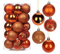 Briful Lot de 25 boules de Noël de 6 cm, décorations d'arbre de Noël, petits boules incassables pour décorations de Noël à suspendre à la maison, cadeaux de fête