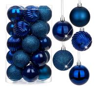 Briful Lot de 25 boules de Noël de 6 cm - Petites boules incassables à suspendre pour la maison, les festivals, les cadeaux de Noël