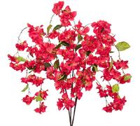 Briful Lot de 3 branches de bougainvilliers artificielles à longue tige pour grand vase, fleurs artificielles en soie à suspendre pour porche, fenêtre, décoration murale - 119,4 cm