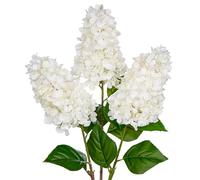 Briful Lot de 3 fleurs artificielles blanches d'hortensia artificielles de 73 cm de haut, fleurs en soie à longue tige pour arrangement floral, maison, ferme, bureau, hôtel