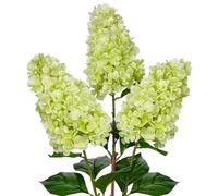 Briful Lot de 3 fleurs artificielles vertes d'hortensia artificielles de 73 cm de haut, fleurs en soie à longue tige pour arrangement floral, maison, ferme, bureau, hôtel