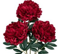 Briful Lot de 3 fleurs de pivoines artificielles de 74 cm - Fleurs artificielles vintage - Pour mariage, maison, fête