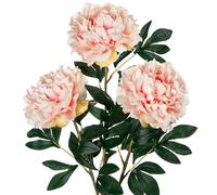 Briful Lot de 3 fleurs de pivoines artificielles vintage de 74 cm - Pour mariage, maison, fête