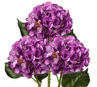 Briful Lot de 3 fleurs d'hortensia artificielles en soie de 53,3 cm, fleurs artificielles décoratives pour la maison, la fête de mariage