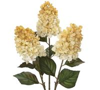 Briful Lot de 3 hortensias artificielles comme de vraies héberges - 73 cm - Blanc - Branches artificielles décoratives pour arrangement floral - Maison Resto Automne