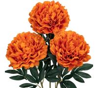Briful Lot de 3 pivoines artificielles de 74 cm - Fleurs artificielles vintage - Pour mariage, maison, fête