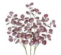 Briful Lot de 3 tiges d'eucalyptus artificielles en soie de 80,8 cm, longues tiges d'eucalyptus artificielles pour arrangement floral, bouquet de mariage, décoration d'intérieur